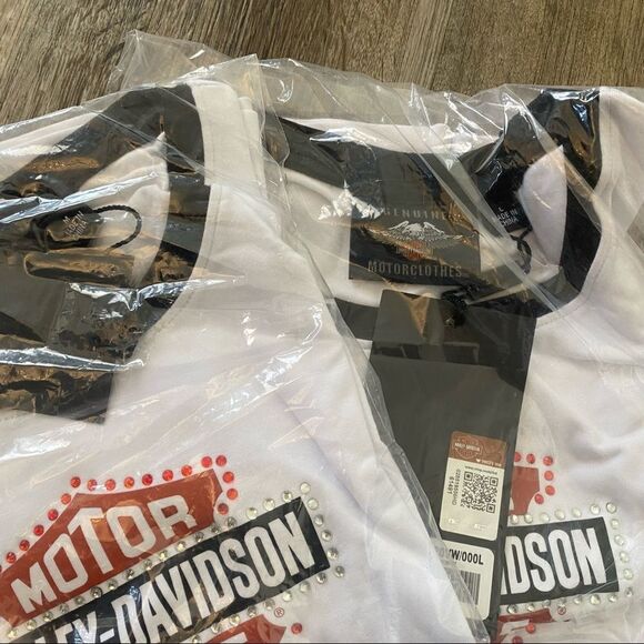 New Harley Davidson Womens embellished logo tee - Picture 4 of 5